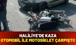 Şanlıurfa Haliliye’de Otomobil ile Motosikletin Çarpıştı!