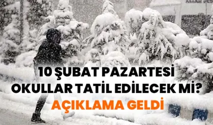 10 Şubat Pazartesi Okullar Tatil Edilecek Mi? Açıklama Geldi