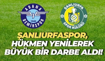 Şanlıurfaspor’a 3-0 Hükmen Mağlubiyet Cezası!