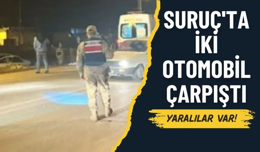 Suruç'ta İki Otomobilin Çarpıştığı Kazada 3 Kişi Yaralandı