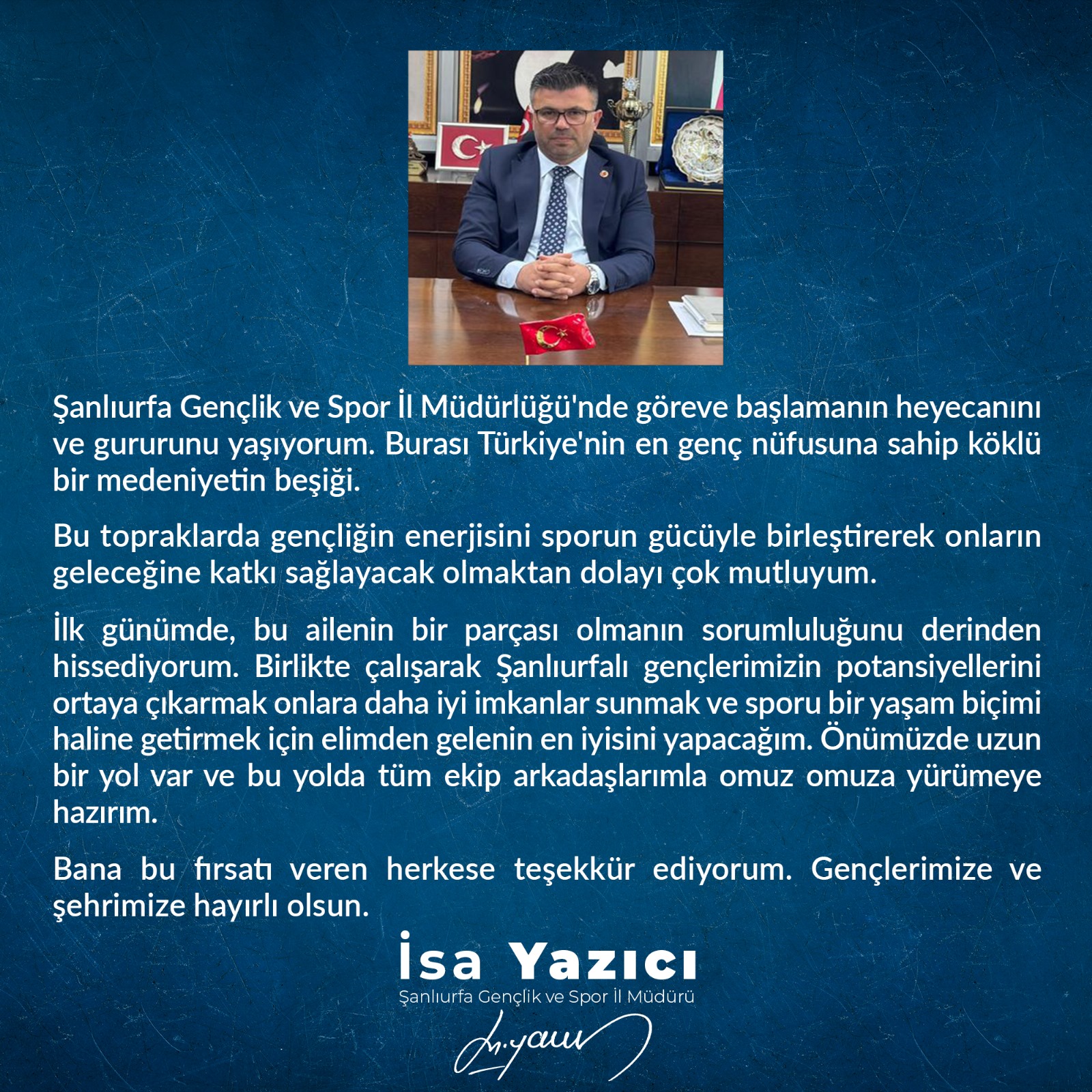 İsa Yazıcı, Şanlıurfa Gençlik Ve Spor İl Müdürü Olarak Göreve Başladı (2)
